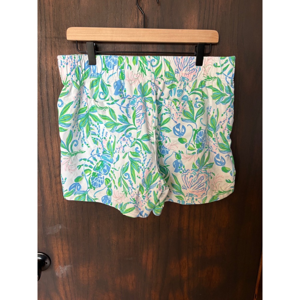 Lilly Pulitzer Ocean Treasure Shorts Blue Green Pink XL - Picture 3 of 5